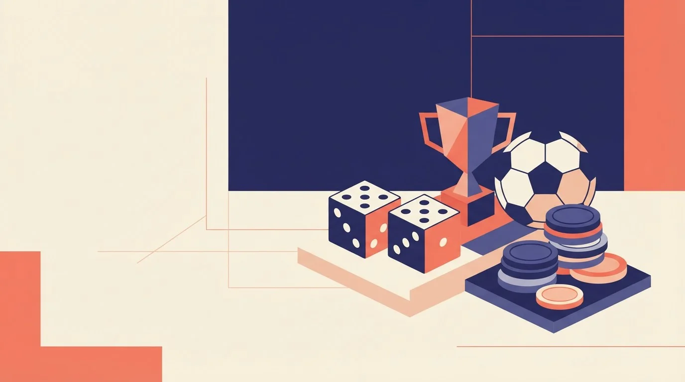 Concepto de casino cripto, deporte y juegos en una plataforma